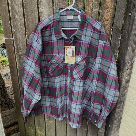 Five Brother Vintage Brawny Extra Weight Plaid Flannel Shirt NWT Sz 4XL - Picture 1 of 11